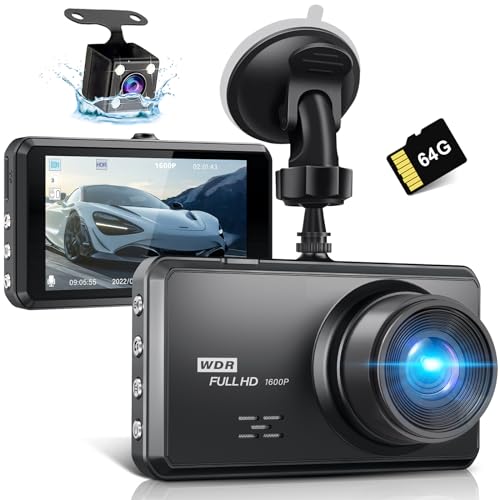 #rémunéré #Amazon<br>S7 2 5K Dashcam Voiture Avant Arrière Carte SD 64G Camera Embarquée Voiture 1600P 1080P FHD IPS 3 2