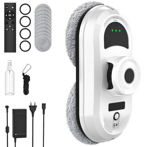 #rémunéré #Amazon<br>Robot Nettoyeur Vitres 5600Pa Robot Laveur de Vitre Automatique avec 3 Modes de Nettoyage Navigation Intelligente Télécommande Détection des Contours Mode Sécurisé＆10 Chiffons de Nettoyage